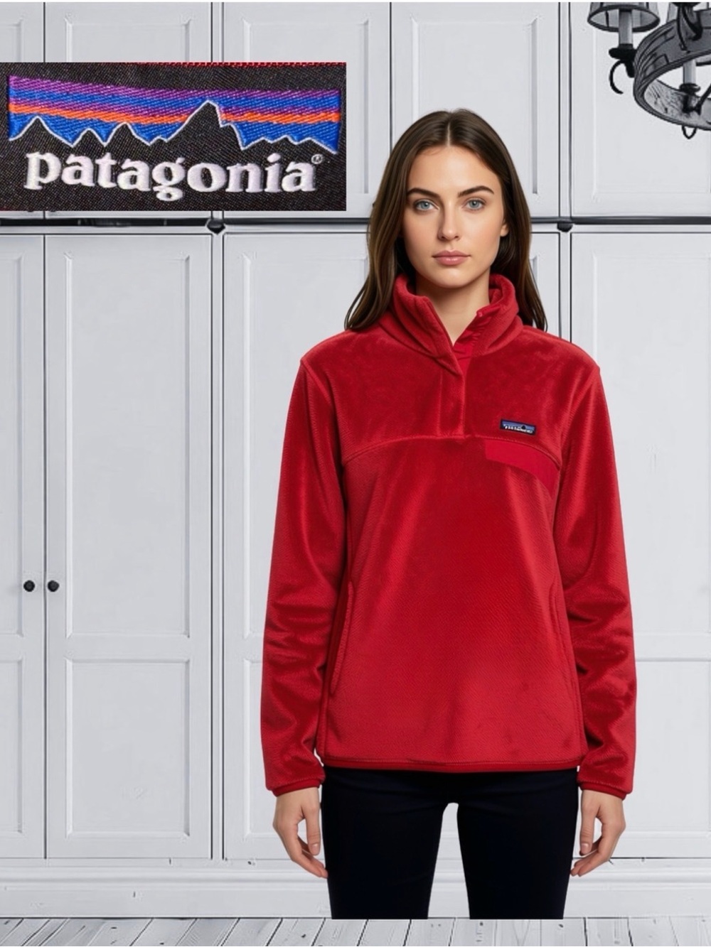 Patagonia Women's Re-Tool Snap-T Fleece Pullover Red - Size Small